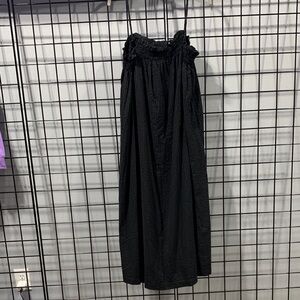 H&M Black Textured Maxi Skirt